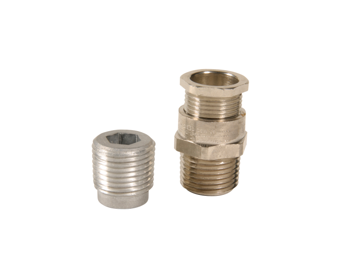 Chrome-plated brass gland pack ATEX ADF M25 x 1,5